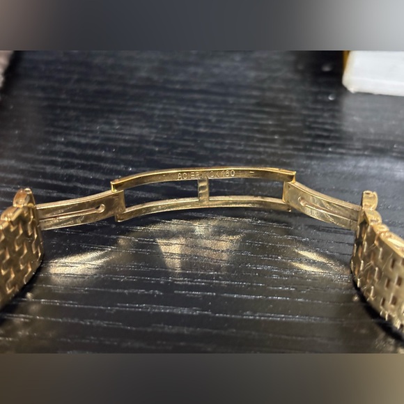 577. Raymond Weil Fidelio Black Dial With Double-Row Diamonds Gold Watch - Picture 9 of 16